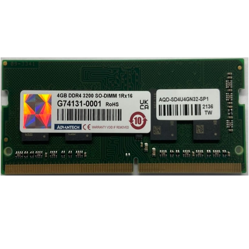 AQD-SD4U4GN32-SP1 - Advantech 4G SO-DDR4-3200 260Pin 512X16 1.2V ...